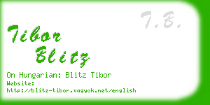 tibor blitz business card